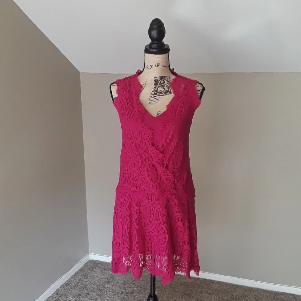 NWT, Free People Heart in Two Lace Mini Dress - Picture 9 of 15